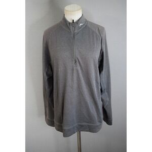 KJUS Pullover Mens L 52 Gray Keano Half-Zip UPF 50+ Golf Ski Performance Layer